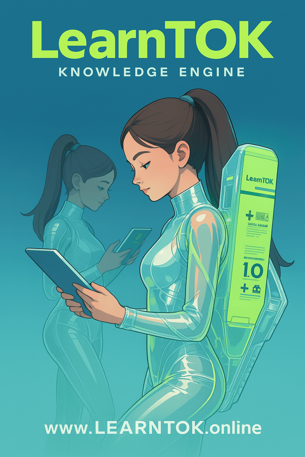 Illustration representing curiosity and learning in a modern, abstract style, perfectly matching LearnTOK’s brand energy.